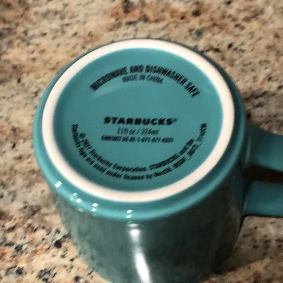 Starbucks 2021 Teal 11oz coffee mug - Picture 4 of 4